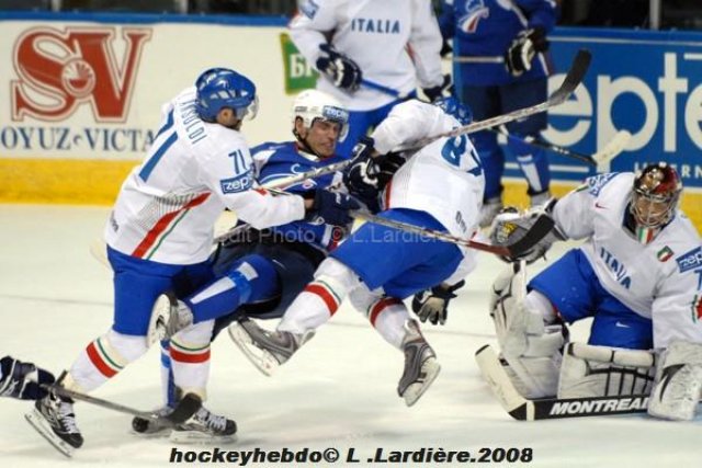 Photo hockey album Mondiaux : Relégation 1ère journée - France  / Italie