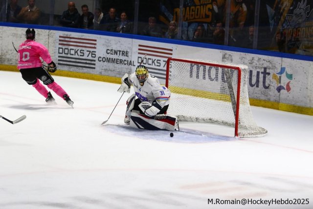 Photo hockey match Rouen - Nice le 03/10/2025