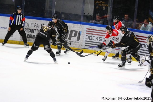 Photo hockey match Rouen - Bordeaux le 30/11/2025