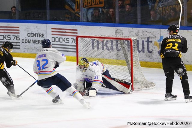 Photo hockey match Rouen - Nice le 30/01/2026