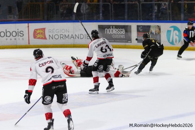 Photo hockey match Rouen - Amiens  le 14/03/2026