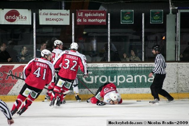 Photo hockey match Briançon  - Rouen le 08/12/2009