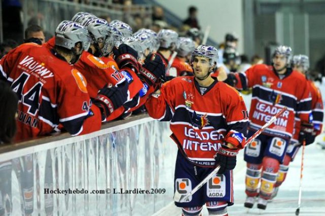 Photo hockey match Grenoble  - Rouen le 29/12/2009