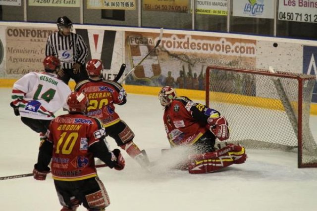 Photo hockey match Morzine-Avoriaz - Mont-Blanc le 02/02/2010