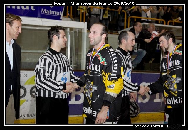 Photo hockey match Rouen - Angers  le 13/04/2010
