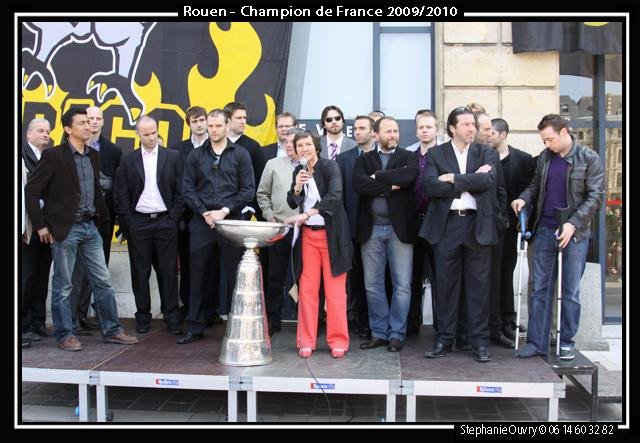 Photo hockey reportage Les Rouennais fêtent leurs héros