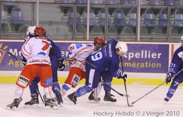 Photo hockey match Montpellier  - Valence le 27/11/2010