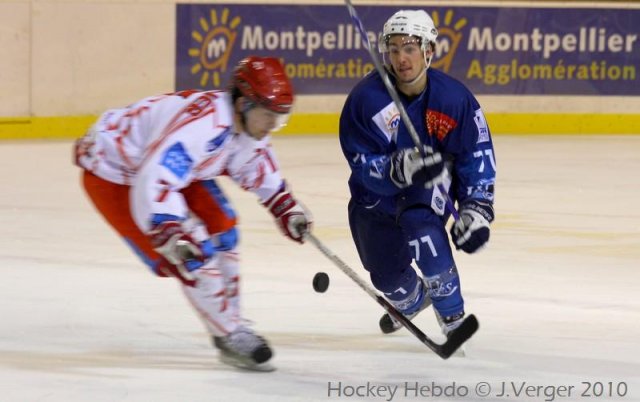 Photo hockey match Montpellier  - Valence le 27/11/2010