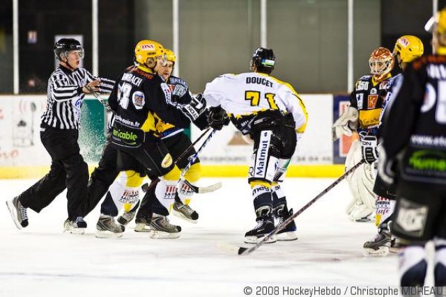 Photo hockey match Strasbourg  - Rouen le 27/09/2008