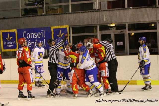 Photo hockey match Orléans - Wasquehal Lille le 11/12/2010