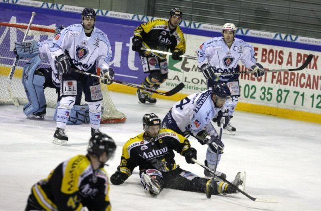 Photo hockey match Rouen - Angers  le 25/01/2011