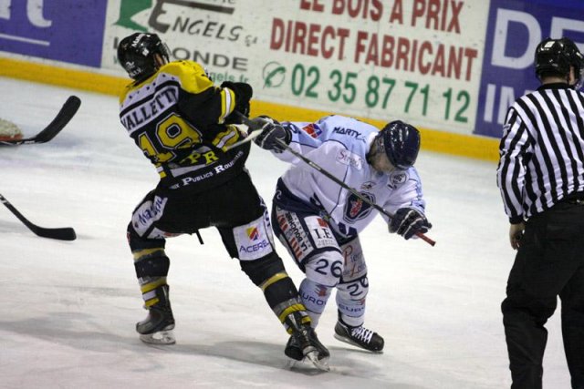 Photo hockey match Rouen - Angers  le 25/01/2011