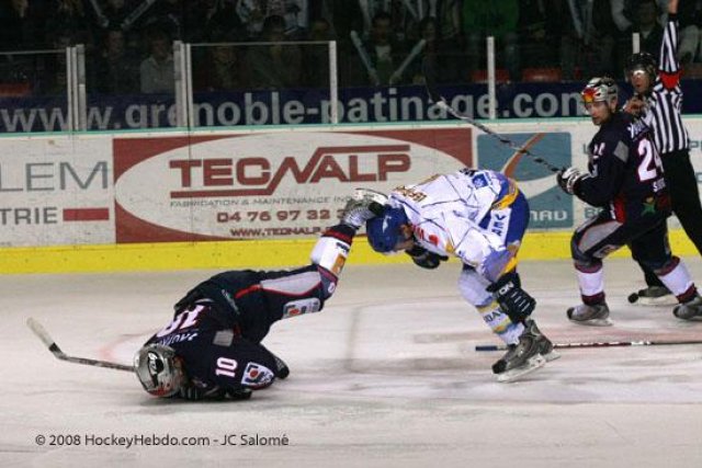 Photo hockey match Grenoble  - Villard-de-Lans le 14/10/2008