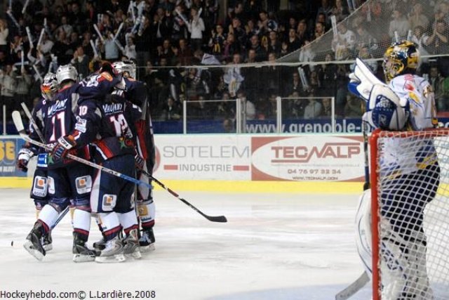 Photo hockey match Grenoble  - Villard-de-Lans le 14/10/2008