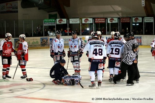 Photo hockey match Briançon  - Angers  le 18/10/2008