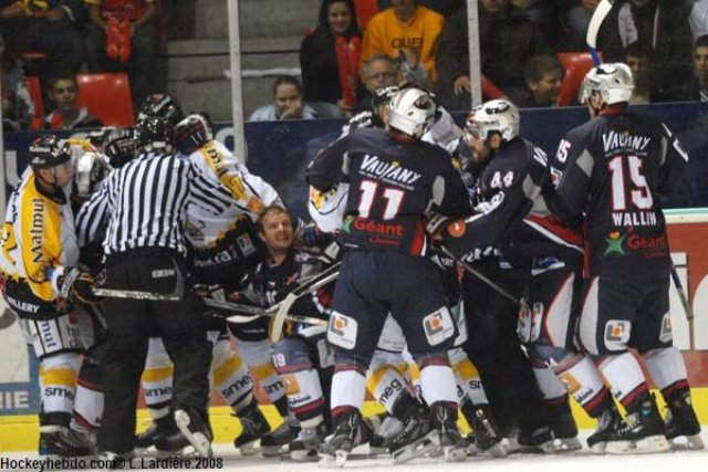 Photo hockey match Grenoble  - Rouen le 25/10/2008