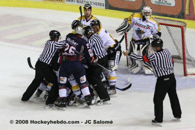 Photo hockey match Grenoble  - Rouen le 25/10/2008