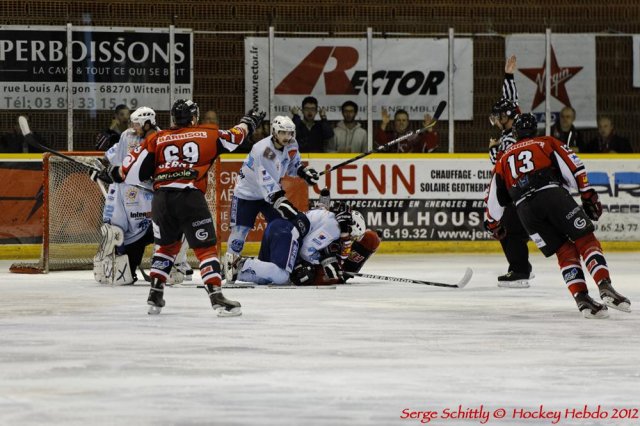 Photo hockey match Mulhouse - Montpellier  le 31/03/2012