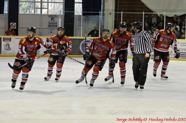 Photo hockey match Mulhouse - Montpellier  le 31/03/2012
