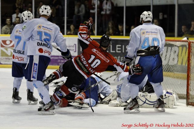 Photo hockey match Mulhouse - Montpellier  le 31/03/2012