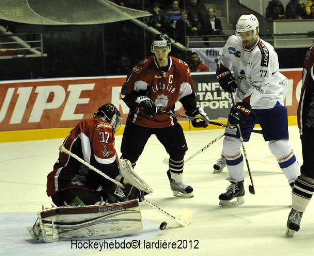 Photo hockey reportage EIHC : France vs Lettonie en images