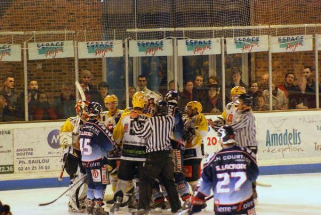Photo hockey match Angers  - Strasbourg  le 15/11/2008