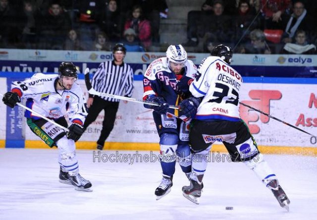 Photo hockey match Grenoble  - Caen  le 18/01/2013