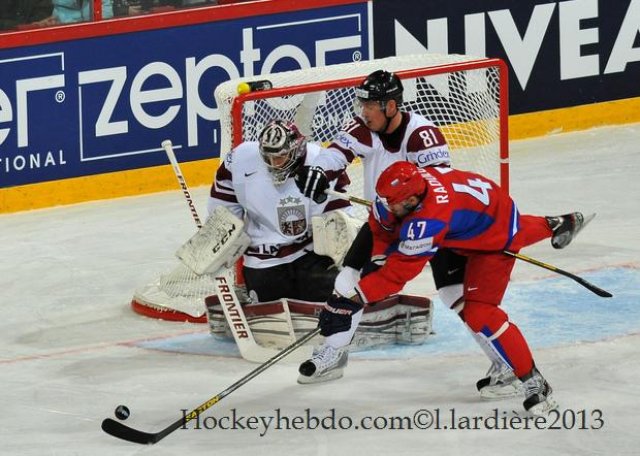 Photo hockey match Russia - Lettonie le 04/05/2013