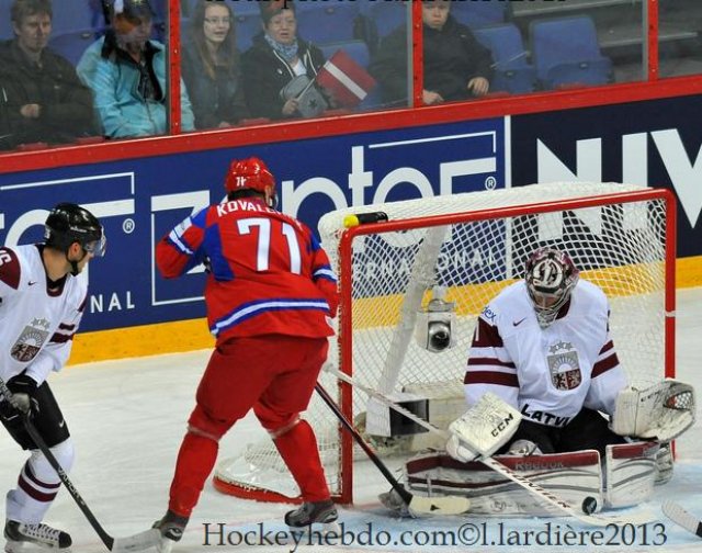 Photo hockey match Russia - Lettonie le 04/05/2013