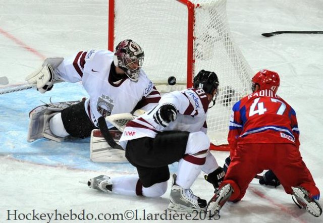 Photo hockey match Russia - Lettonie le 04/05/2013