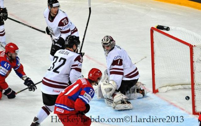 Photo hockey match Russia - Lettonie le 04/05/2013
