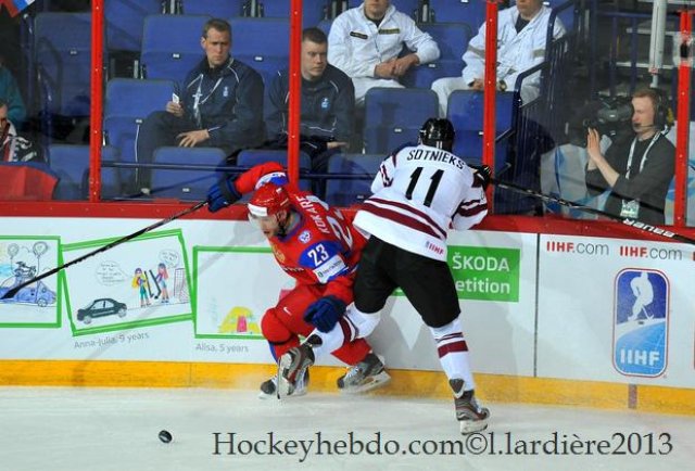 Photo hockey match Russia - Lettonie le 04/05/2013