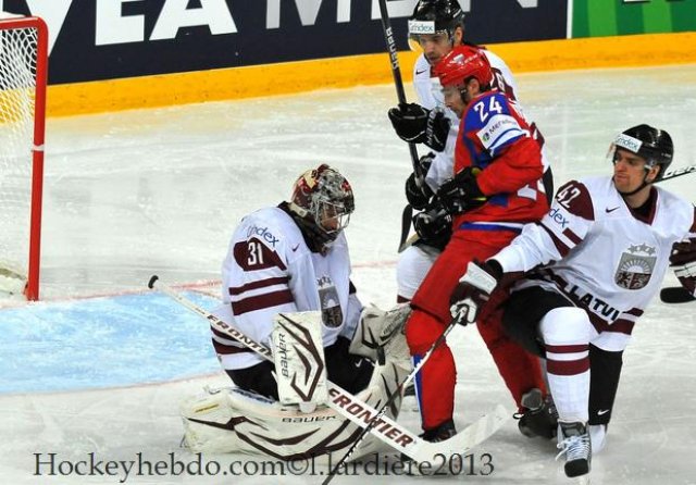 Photo hockey match Russia - Lettonie le 04/05/2013