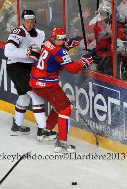 Photo hockey match Russia - Lettonie le 04/05/2013