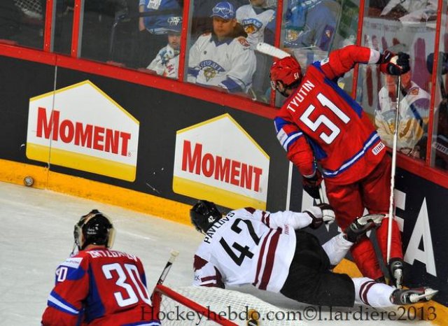 Photo hockey match Russia - Lettonie le 04/05/2013