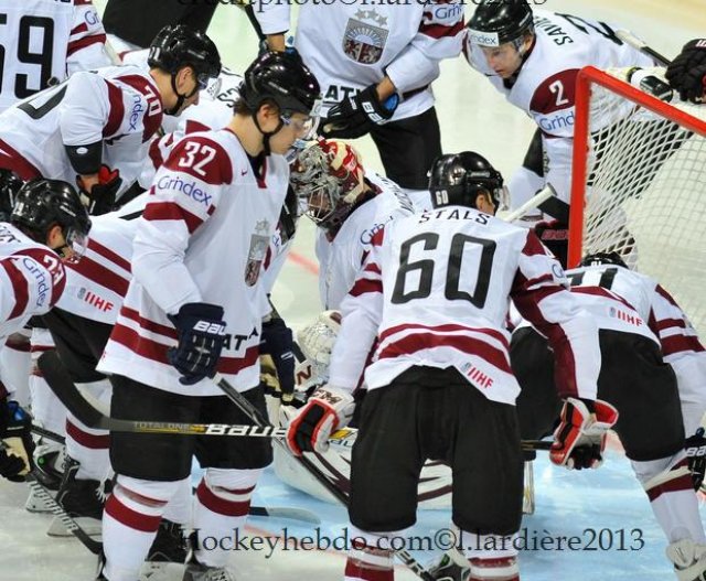 Photo hockey match Lettonie - United States of America le 05/05/2013