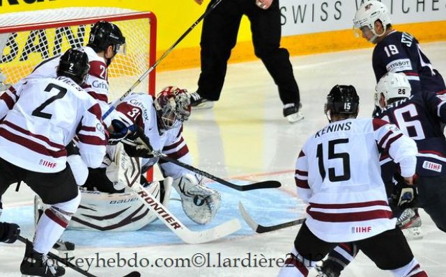 Photo hockey match Lettonie - United States of America le 05/05/2013