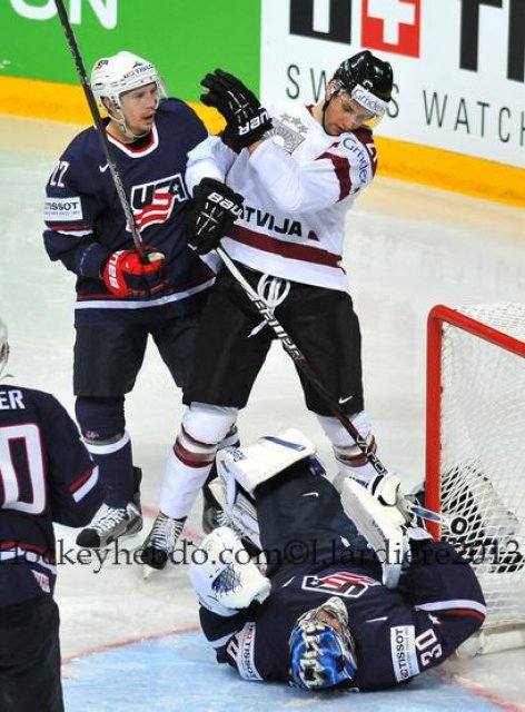 Photo hockey match Lettonie - United States of America le 05/05/2013
