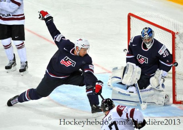 Photo hockey match Lettonie - United States of America le 05/05/2013