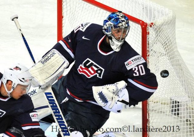 Photo hockey match Lettonie - United States of America le 05/05/2013