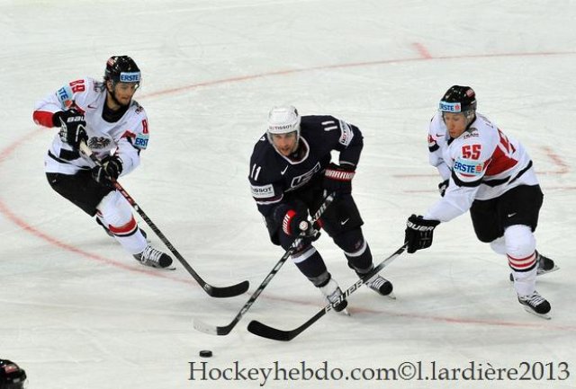 Photo hockey match United States of America - Austria le 04/05/2013