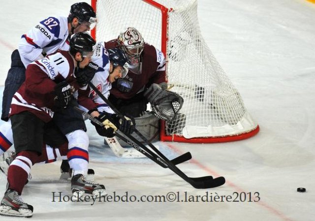 Photo hockey match Slovakia - Lettonie le 09/05/2013