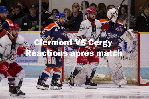 D1 - Clermont vs Cergy : Réactions après match