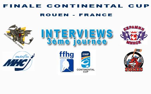 Conti Cup : interviews 3ème journée