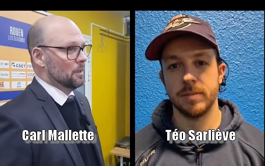 Réactions de Carl Mallette et de Téo Sarliève