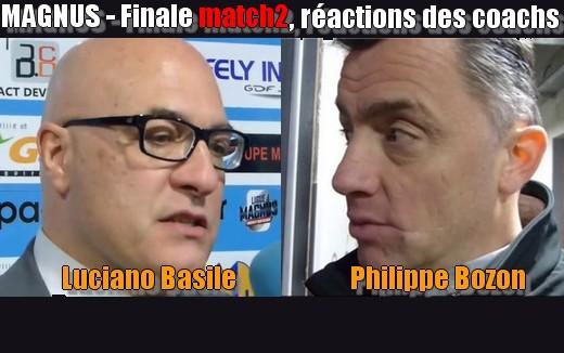 Finale match 2, réactions des coachs