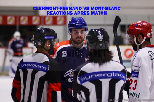 Photo hockey D1 - Clermont vs Mont-Blanc : Réactions après match - Division 1 Photo hockey D1 - Clermont vs Mont-Blanc : Réactions après match - Division 1