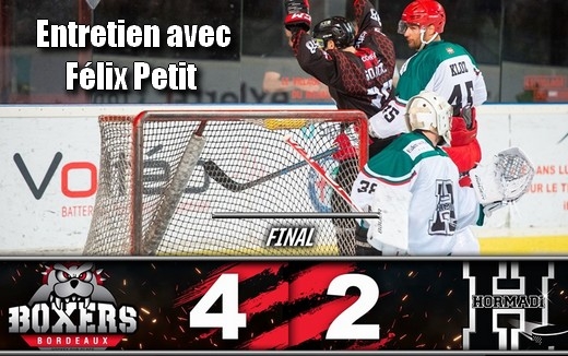 Photo hockey Félix Petit : Interview après Bordeaux Anglet - Amical - Hockey en France : Bordeaux (Les Boxers)