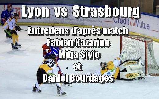 Photo hockey Réactions après le match Lyon - Strasbourg  - Ligue Magnus