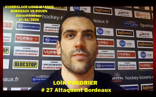 Photo hockey SLM - Bordeaux VS Rouen : Réactions après match - Ligue Magnus : Bordeaux (Les Boxers)